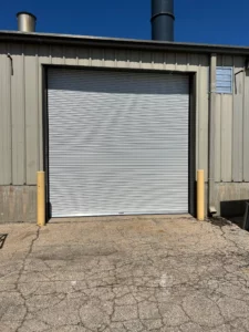 OHD White Steel Rolling Door, Outside view, East dundee, IL